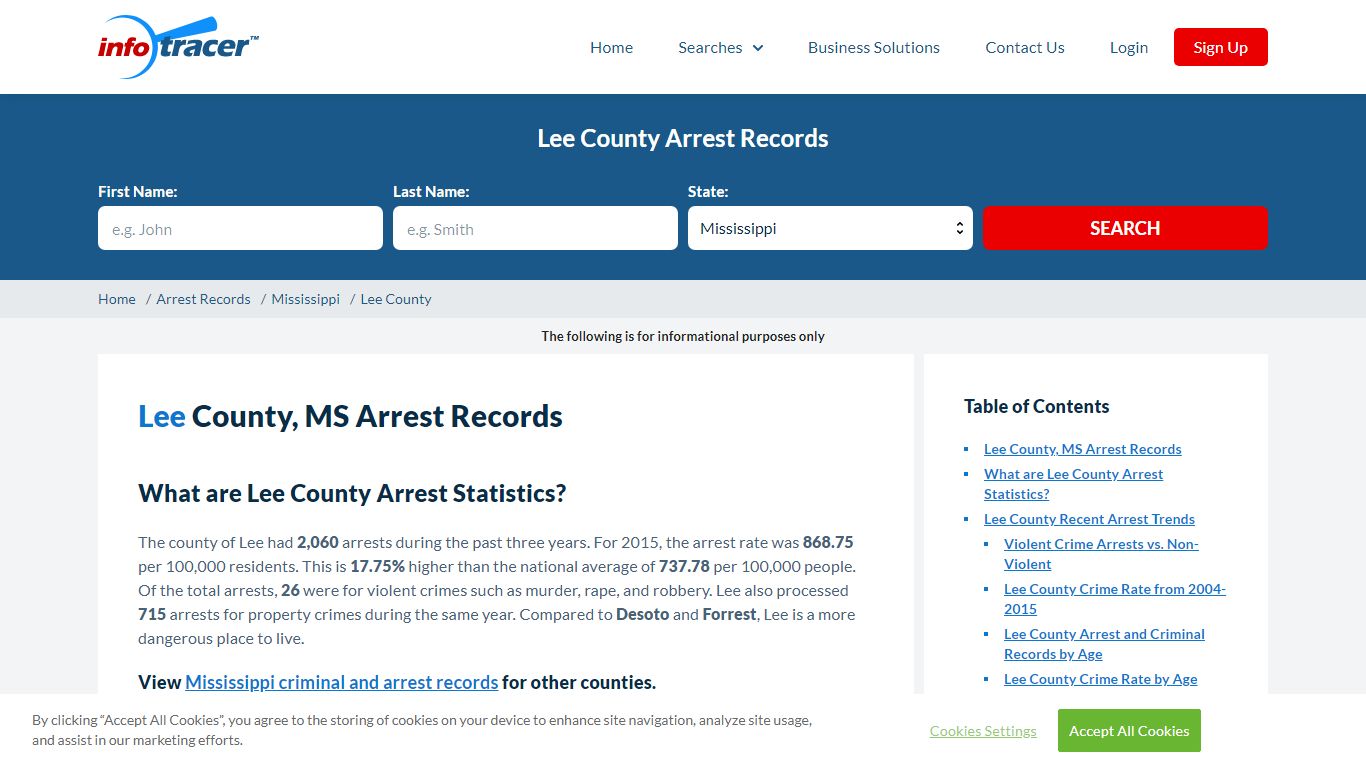 Lee County, MS Arrests, Mugshots & Jail Inmate Records ...
