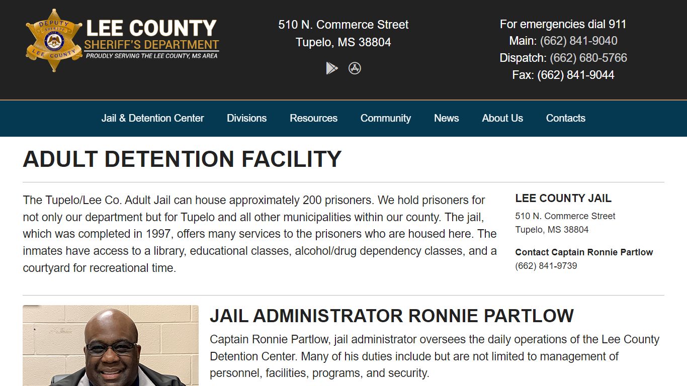 Lee County Adult Detention Center - Lee County Sheriff's ...